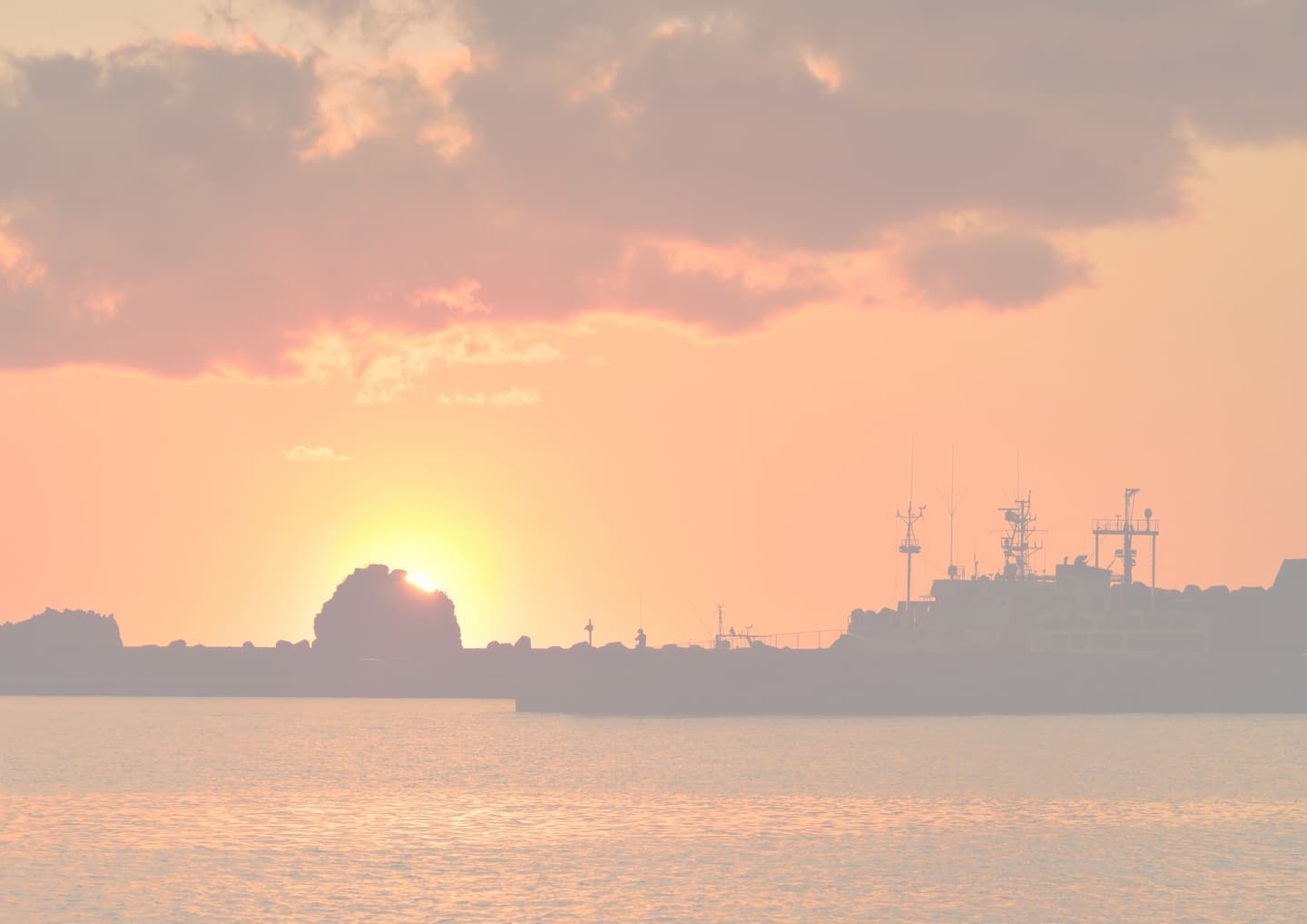 小泊の夕日