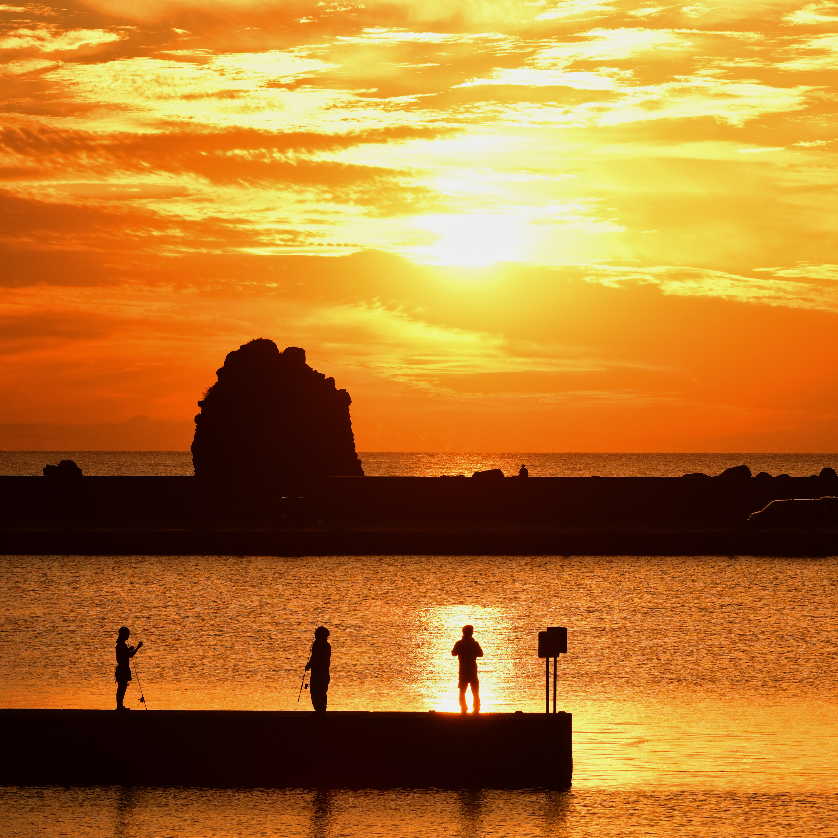 感動的な夕日